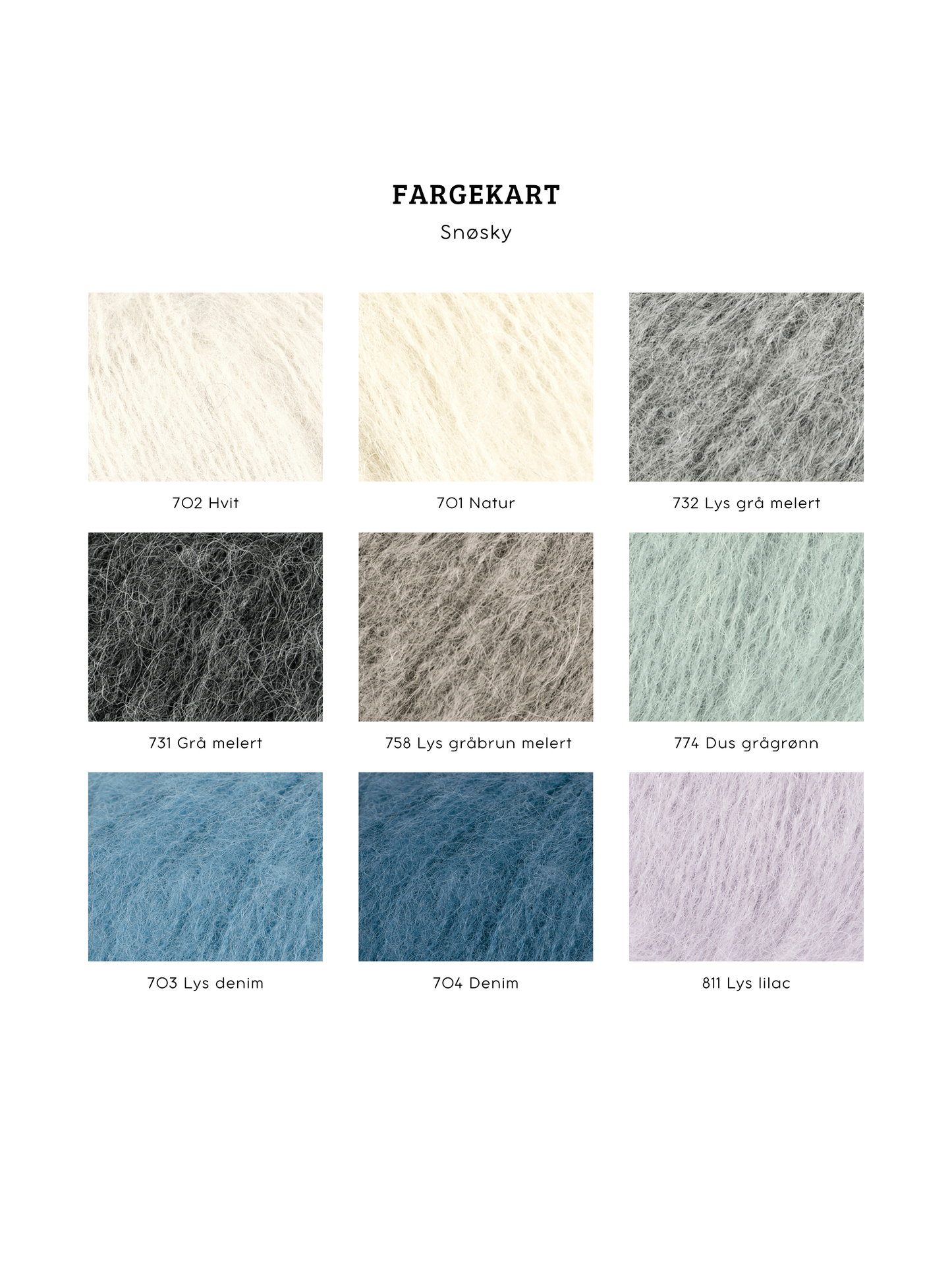 Snøsky | garnpakke (4 scrunchies)