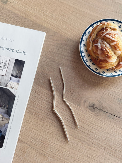 Flettepinner i aluminium, 2 stk