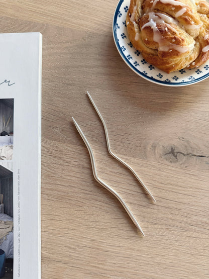 Flettepinner i aluminium, 2 stk