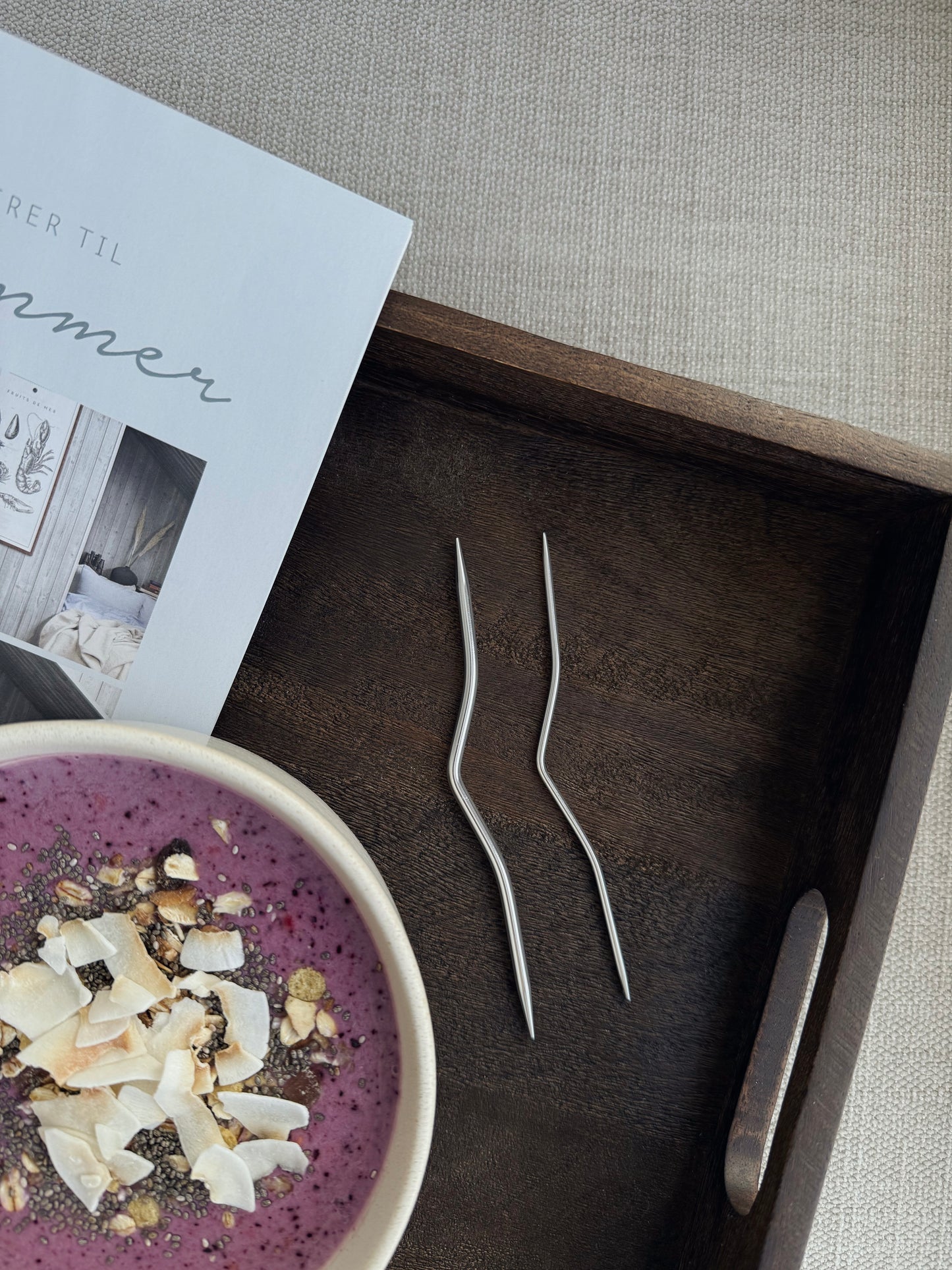 Flettepinner i aluminium, 2 stk